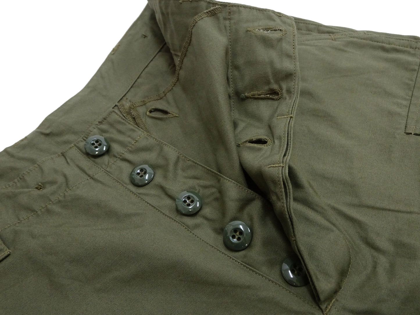 Buzz Rickson Men's Cargo Shorts - Reproduction of Civilian Reinterpretation of U.S. Army Vietnam Tropical Jungle Fatigue Trousers BR52550 Olive
