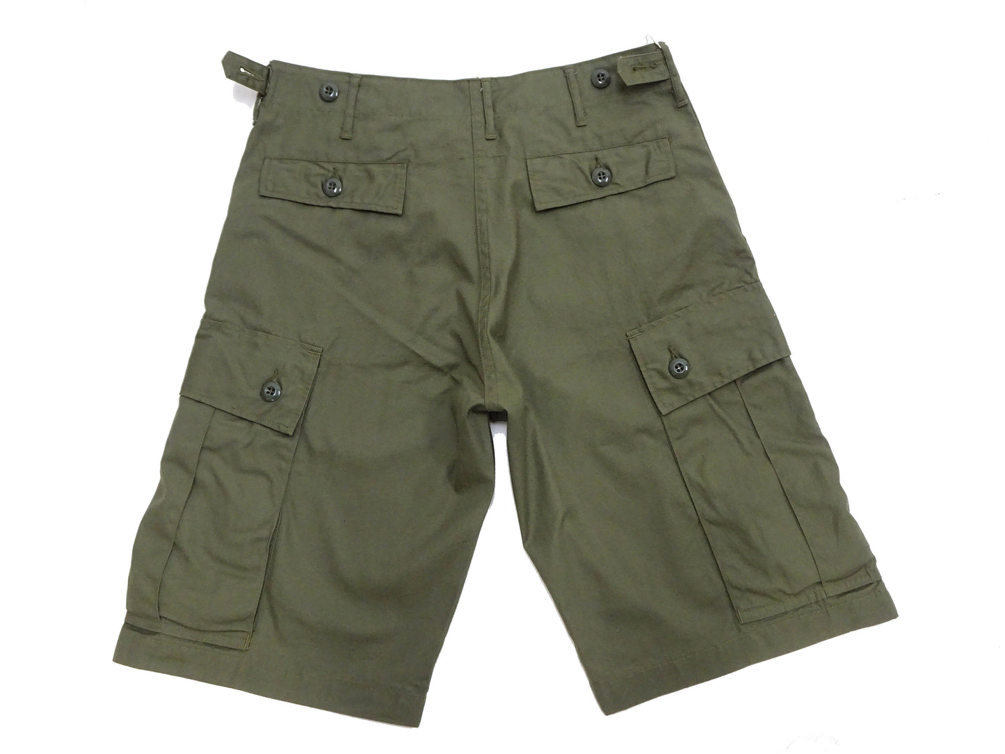 Buzz Rickson Men's Cargo Shorts - Reproduction of Civilian Reinterpretation of U.S. Army Vietnam Tropical Jungle Fatigue Trousers BR52550 Olive
