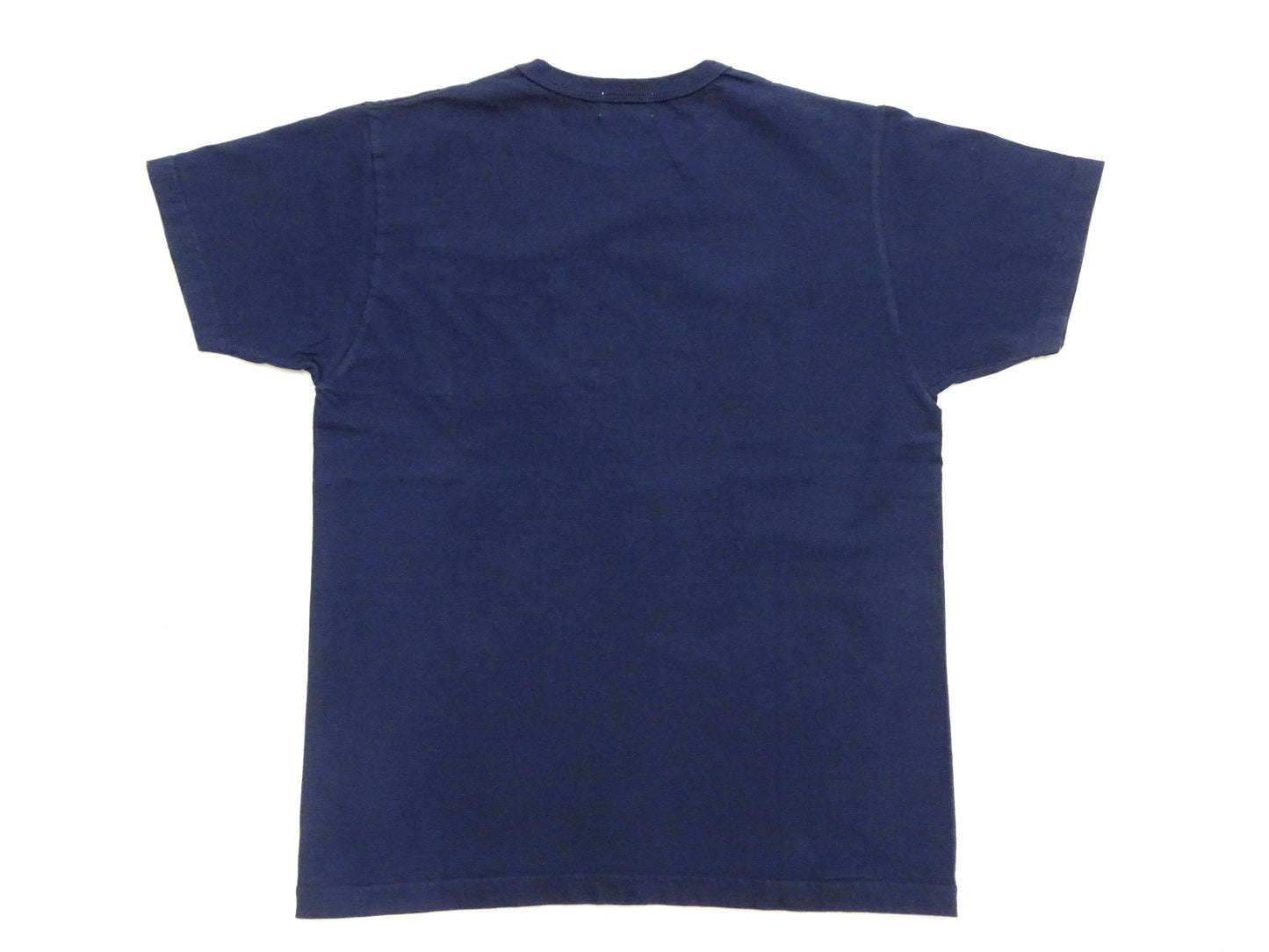 Buzz Rickson Men's Plain Short Sleeve Pocket T-Shirt, Made in USA, 6 oz. Ring-Spun Cotton Tubular-Knit Jersey Tee (BR78711 128 Navy)