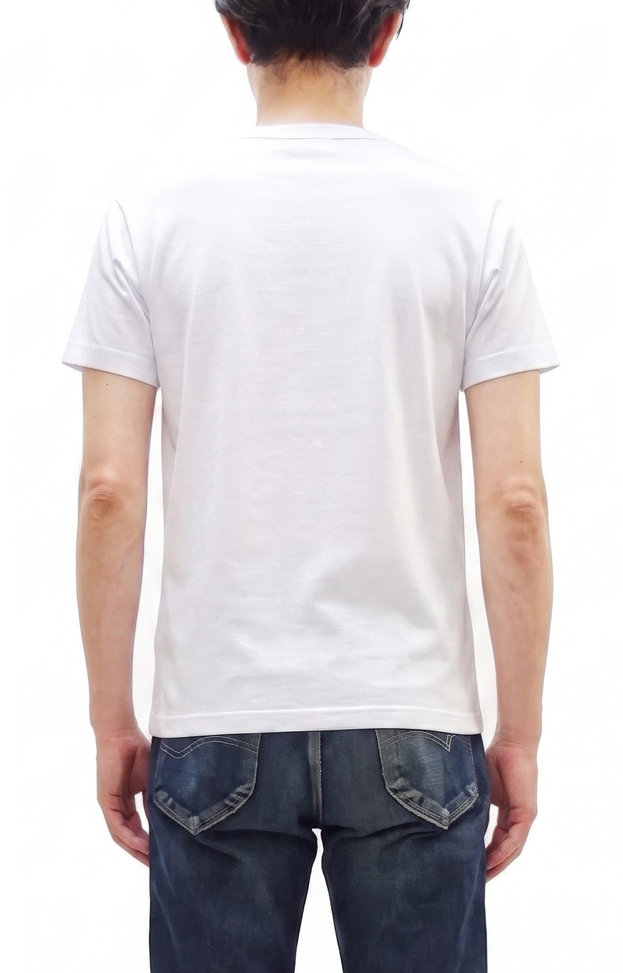 Buzz Rickson Men's Plain Short Sleeve Pocket T-Shirt, Made in USA, 6 oz. Ring-Spun Cotton Tubular-Knit Jersey Tee (BR78711 101 White)