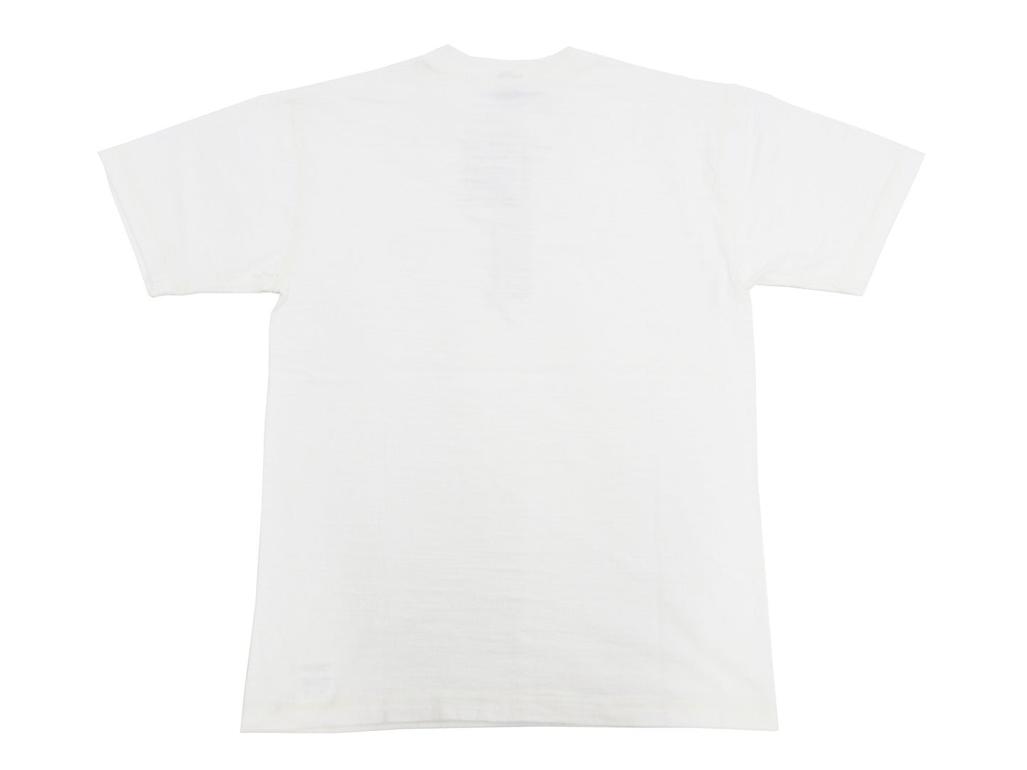 Buzz Rickson Henley T-Shirt Men's Short Sleeve Plain Loopwheeled Slub Yarn Tee BR79192 101 White