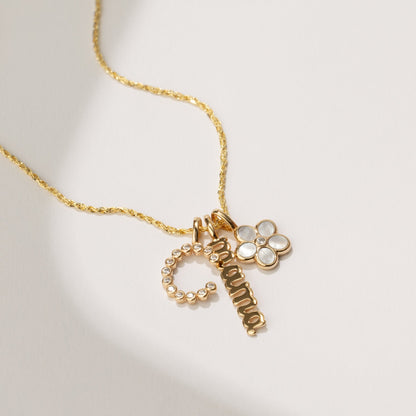 CZ Poppy Initial O Charm