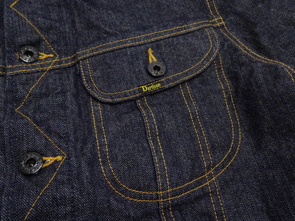 Studio D'Artisan Men's Blanket-Lined Denim Western Jacket - 14oz Left-Hand Twill, Inspired by Lee 101 Storm Rider, Modern Slim Fit, Made in Japan (SDA D4187)