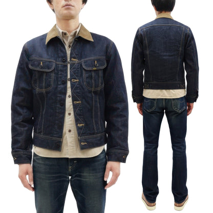 Studio D'Artisan Men's Blanket-Lined Denim Western Jacket - 14oz Left-Hand Twill, Inspired by Lee 101 Storm Rider, Modern Slim Fit, Made in Japan (SDA D4187)