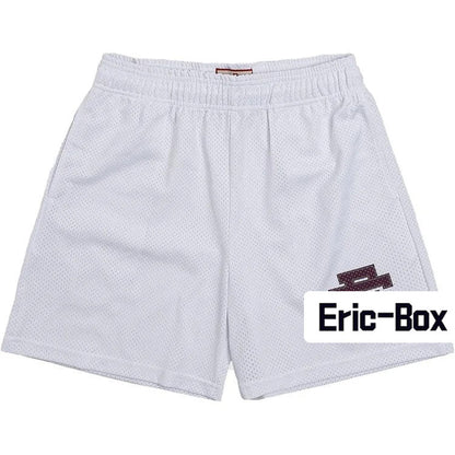 White Basic Mesh Shorts