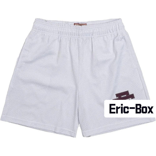 White Basic Mesh Shorts