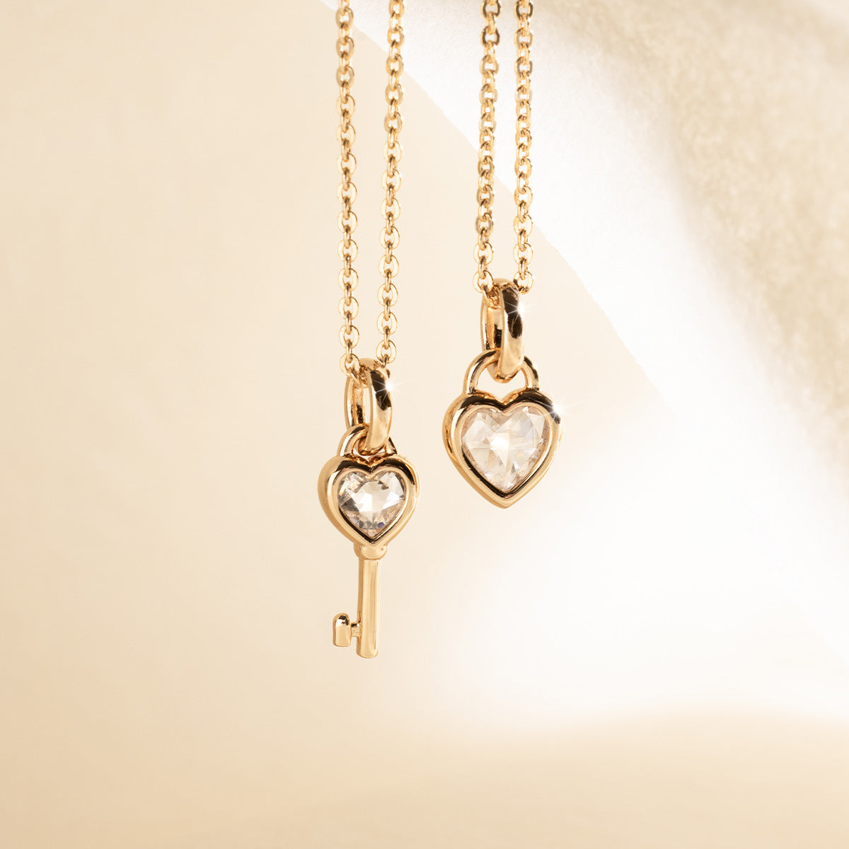CZ Heart Key Charm | Final Sale