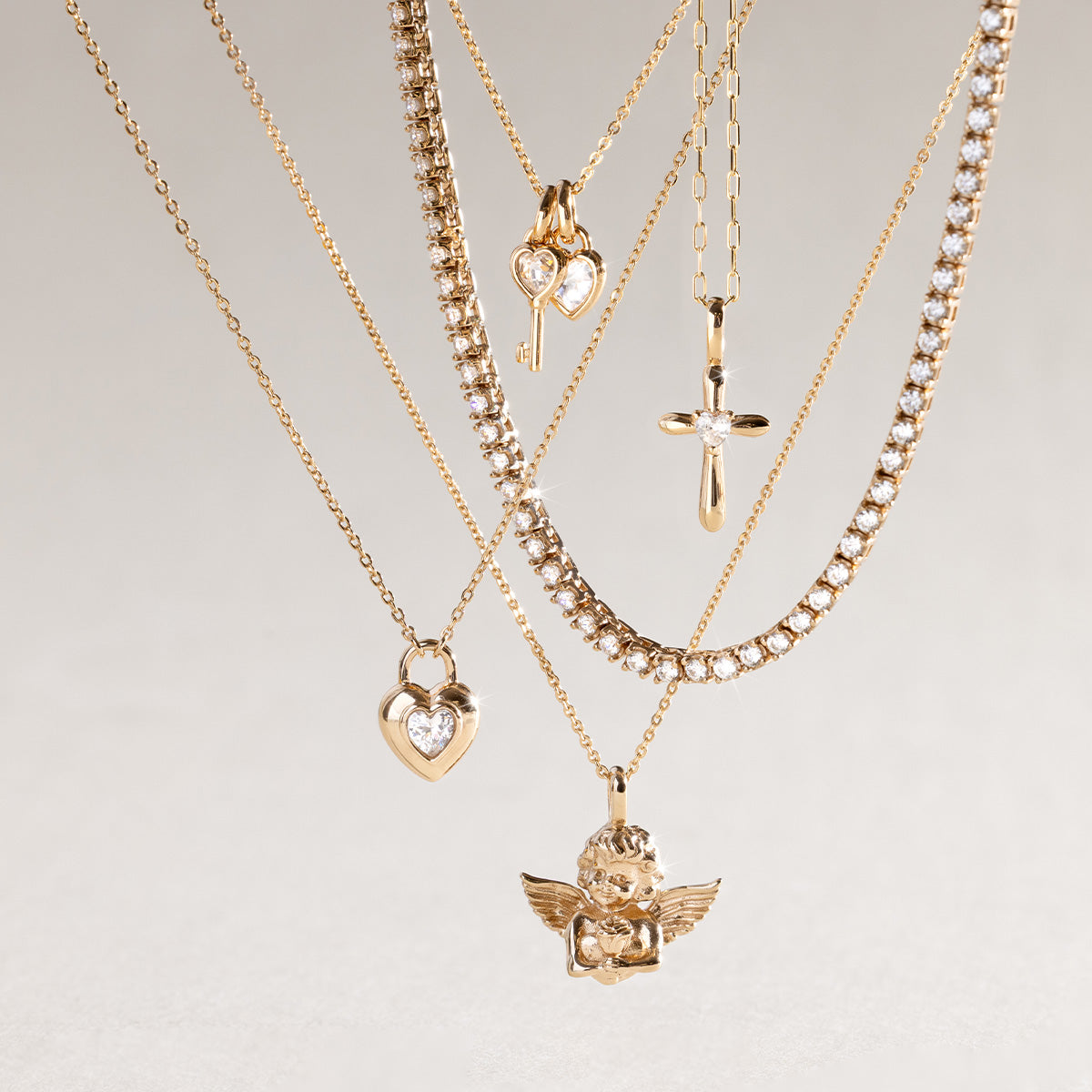 CZ Prong-Set Tennis Necklace