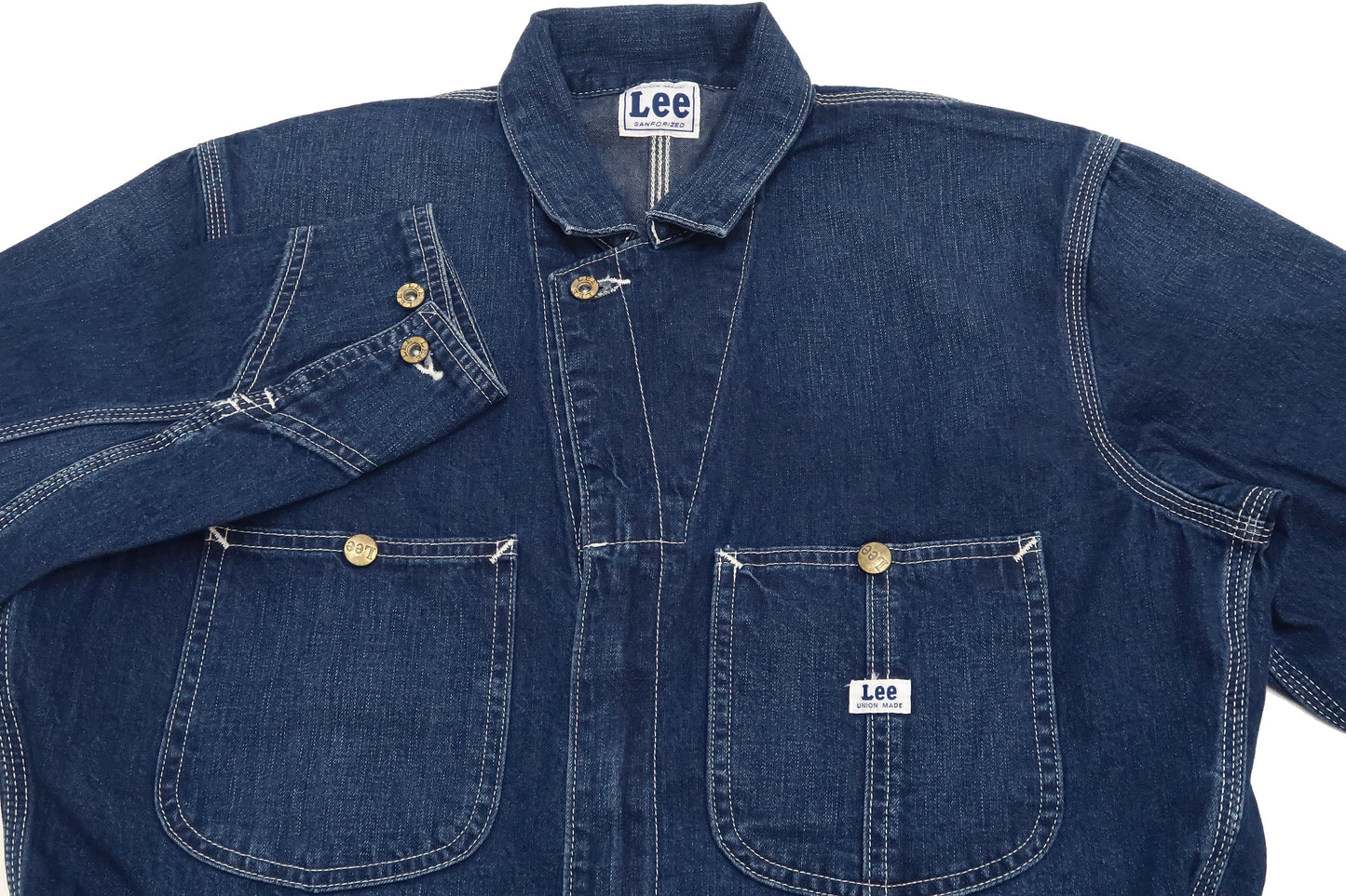 Lee Coverall Men's Reproduction of Union-All Long Sleeve Unlined Coveralls LM7213 LM7213-236 Faded-Denim