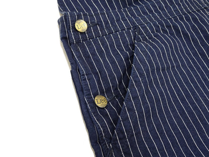 Lee Overalls Men's Casual Fashion Bib Overall High-Back LM7254 LM7254-2204 Indigo Twill with White Pinstripe Stitching