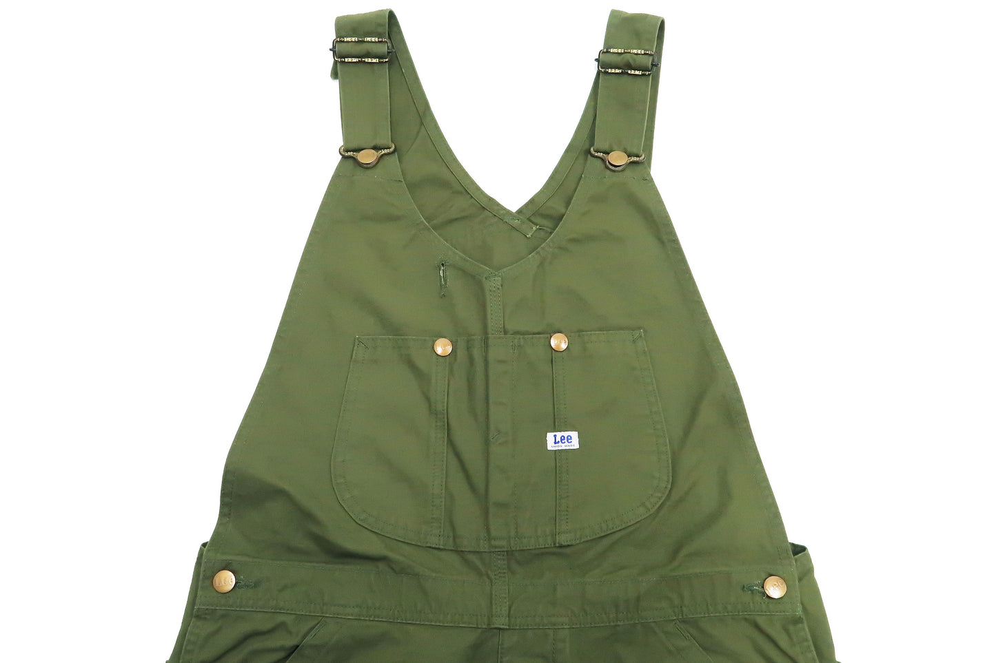 Lee Overalls Men's Casual Fashion Double Knee Duck Canvas Bib Overall High-Back LM8605 LM8605-121 Olive