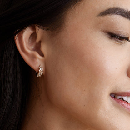 Flora Luxe Huggie Hoop Earrings