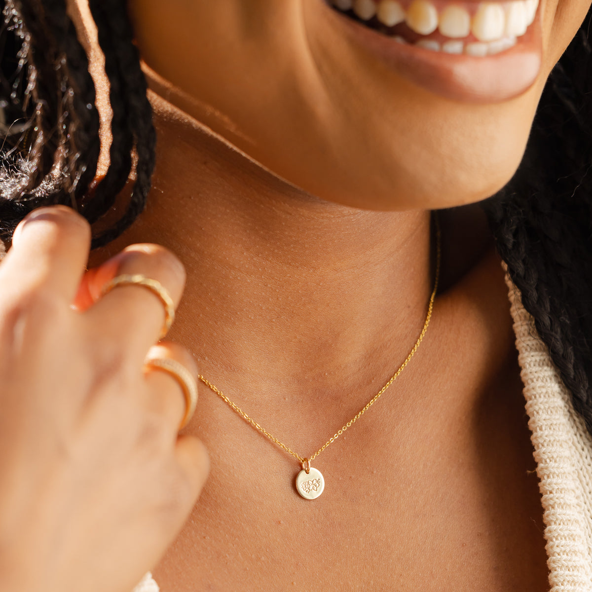 March Birth Flower Necklace