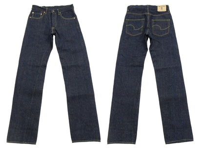 ONI Denim Men's 15oz Selvedge Jeans - Old-Style Spun Yarn & Shuttle-Loom Woven Denim, Regular Straight Fit, Button Fly, Indigo One Wash, Made in Japan (ONI270-Ishikawadai)