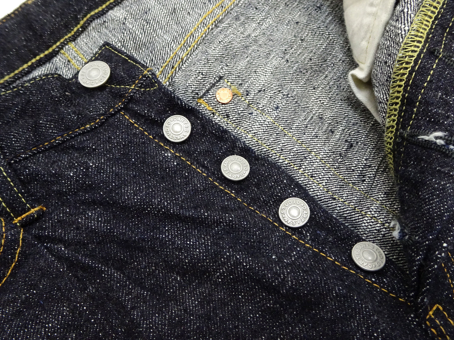 Studio D'Artisan GL3 Jeans SD-1001 - Men's Regular Straight Fit, GL-3 15oz Japanese Selvedge Denim, One-Wash Indigo
