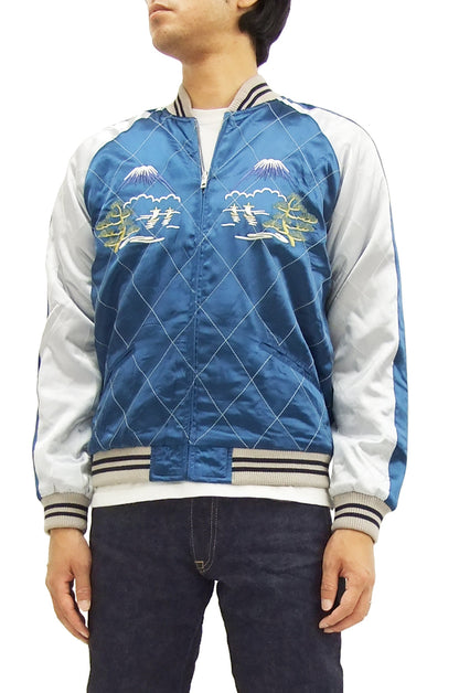 Hanatabi Gakudan Men's Japanese Souvenir Jacket Japan Map Sukajan Script SRSJ-001