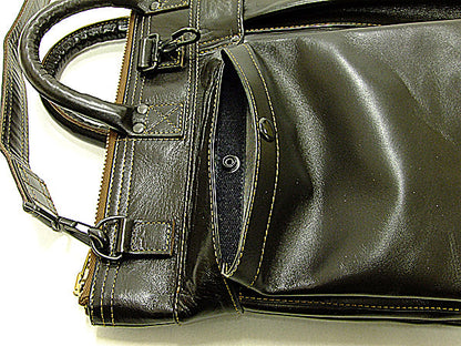 TOYS McCOY Men's Leather Shoulder Bag - U.S. Air Force Helmet Bag Style - TMA2418, 050 Brown Horsehide x Brass Zipper