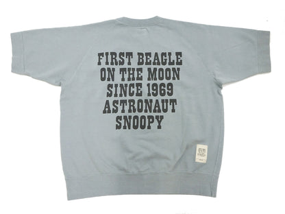 TOYS McCOY Short Sleeve Sweatshirt Men's Astronaut Snoopy Graphic French Terry Fabric Tee Shirt TMC2421 110 Faded-Saxe-Grey