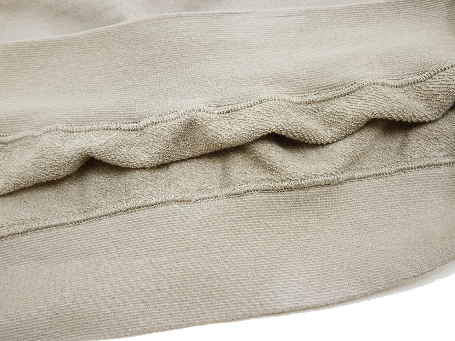 TOYS McCOY Plain Short Sleeve Sweatshirt Men's Solid Color Garment-dyed French Terry Fabric Tee Shirt TMC2429 041 Faded-Sand-Beige