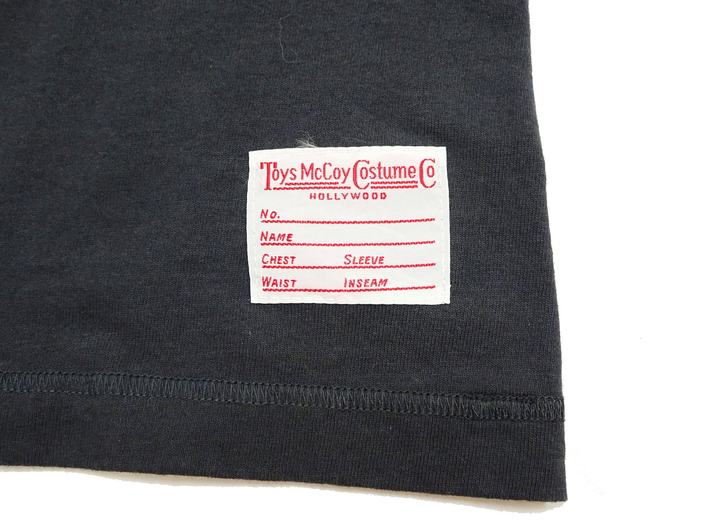 TOYS McCOY Plain Loopwheel Henley T-Shirt - Men's Short Sleeve Tubular Tee The Great American Hero Union Shirt TMC2537 030 Faded-Black