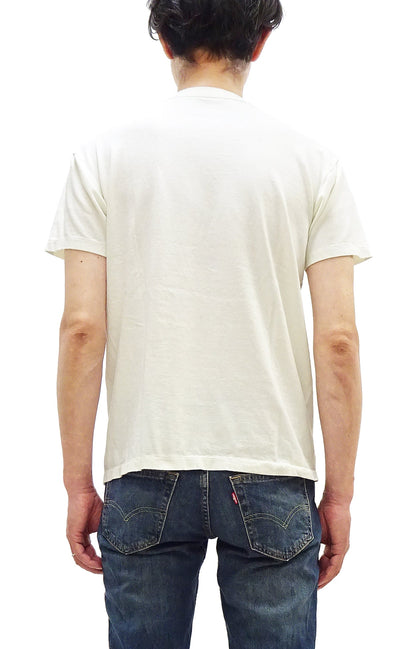 TOYS McCOY Men's Taxi Driver "U.S. Marines" Graphic Short Sleeve T-Shirt - Garment-Dyed Circular-Knit Tubular Tee - Made in Japan (TMC2624 011 Off-White)