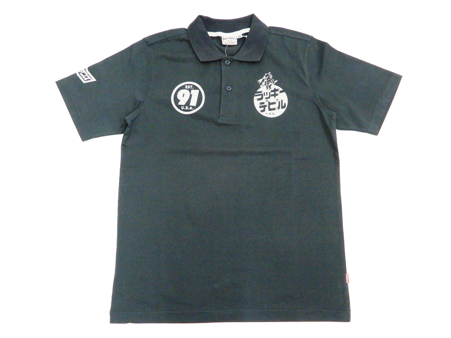 Tedman Polo Shirt Men's Short Sleeve Cotton Jersey Graphic Polo Shirt TMSP-700 Faded-Dark-Blue
