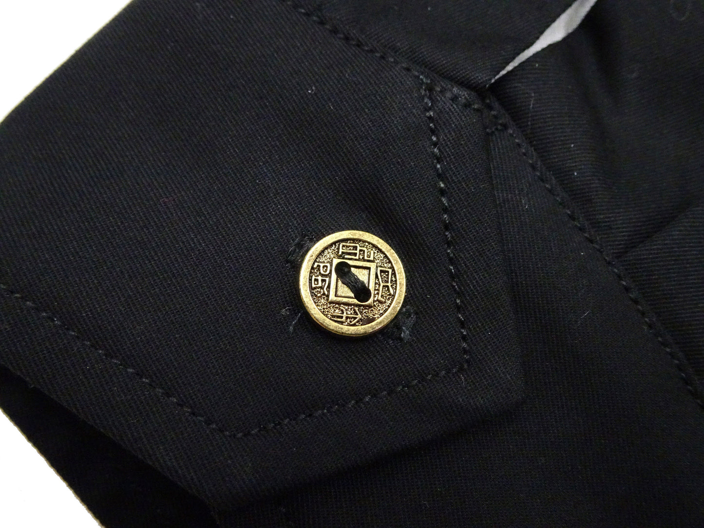 Tailor Toyo Men's Mid-1960s Cotton Vietnam Jacket "Vietnam Map" - Embroidered Vietnam Souvenir Tour Jacket, Pleiku-Inspired Reproduction (TT15892 119 Black)
