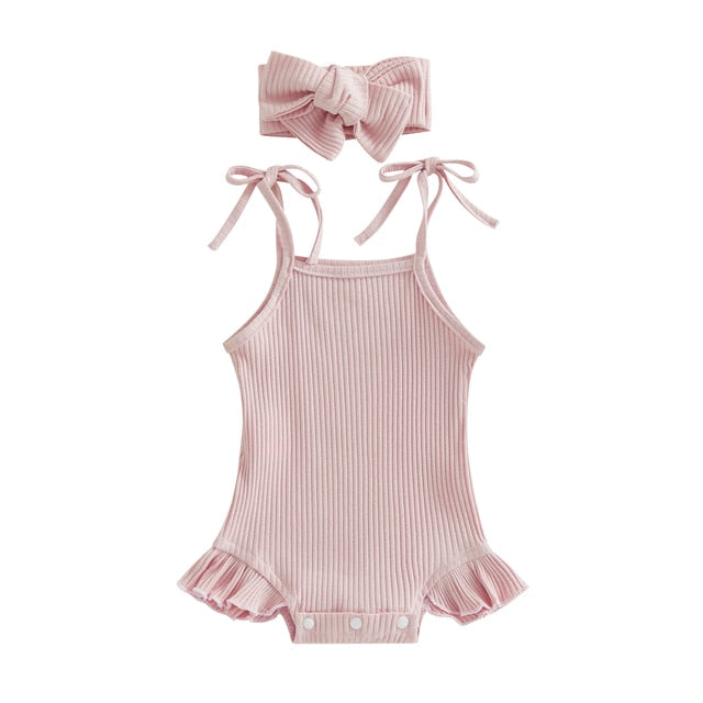 SOPHIE Summer Ruffle Onesie with Headband