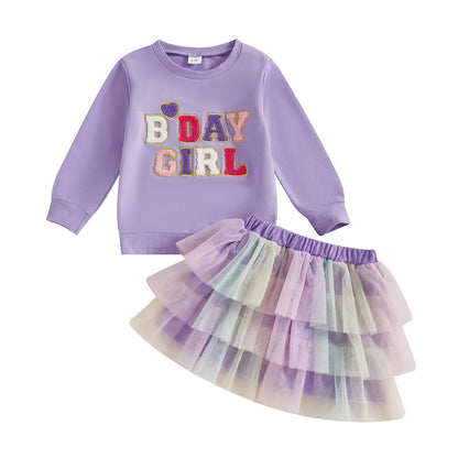 B DAY GIRL Layered Tutu Outfit