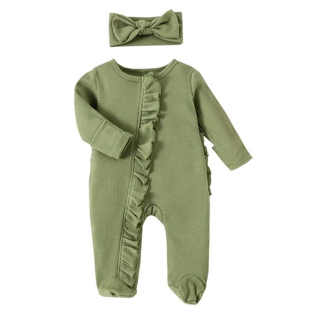 MATILDA Waffle Knit Jumpsuit with Headband