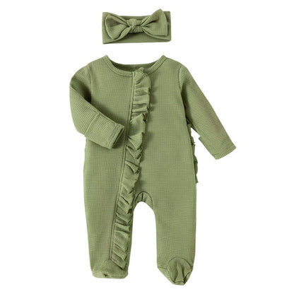 MATILDA Waffle Knit Jumpsuit with Headband