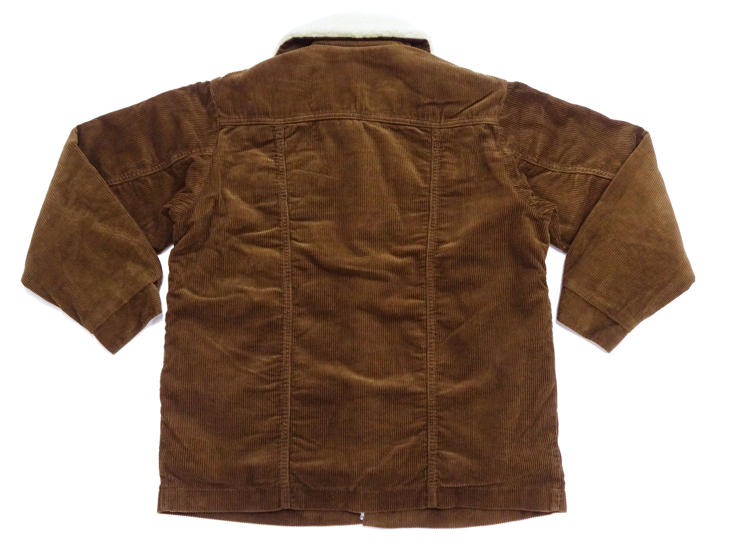 Wrangler Men's Sherpa-Lined Corduroy Jacket - Classic Ranch Coat Style, Mid-Length (WM1823-412, Brwon)
