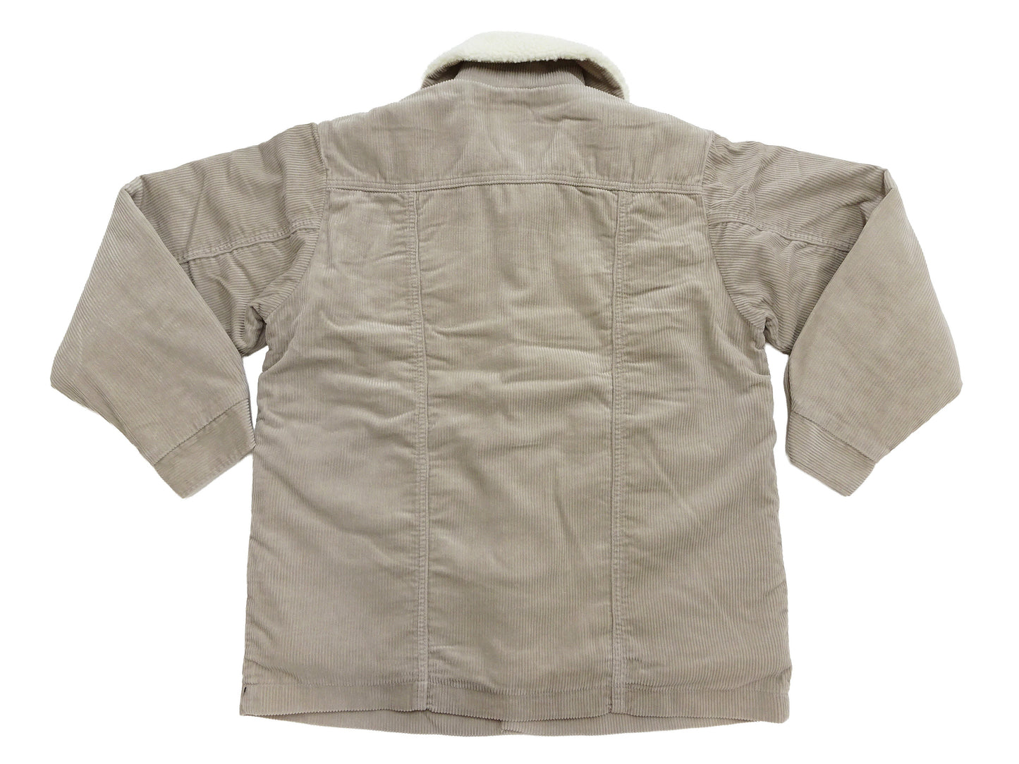 Wrangler Men's Sherpa-Lined Corduroy Jacket - Classic Ranch Coat Style, Mid-Length (WM1823-463, Light Ash Gray)