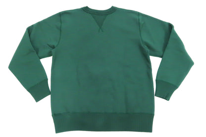 Whitesville Plain Sweatshirt Men's Loop-wheeled V-Insert Vintage Style WV67728 145 Green