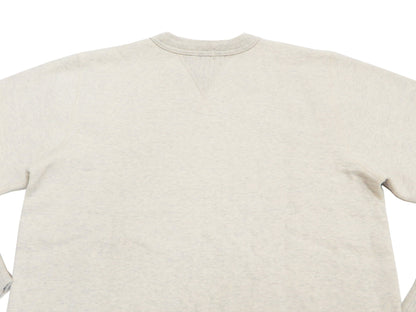 Whitesville Plain Sweatshirt Men's Loop-wheeled V-Insert Vintage Style WV67728 Oatmeal