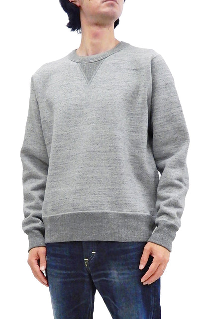 Whitesville Plain Sweatshirt Men's Loop-wheeled V-Insert Vintage Style WV67728 Heather-Gray