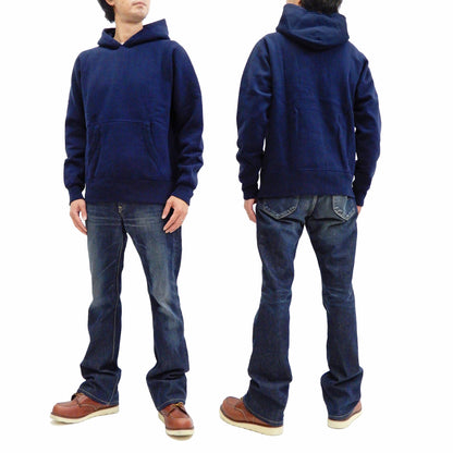 Whitesville Plain Pullover Hoodie Men's Solid Color Hooded Sweatshirt WV67729 Navy-Blue