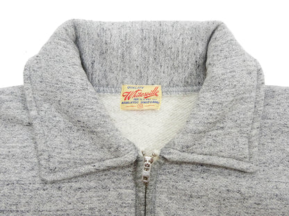 Whitesville Men's Collared Half-Zip Sweatshirt - Heavyweight Loopwheel Fleece, Made in Japan, Vintage-Inspired Athletic Wear (Toyo Enterprises WV69641 113 Heather Gray)