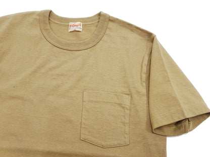 Whitesville Men's Plain Pocket T-Shirt - Short Sleeve Crewneck Loopwheel Tee (One-Wash) WV78932 by Toyo Enterprises 133 Beige