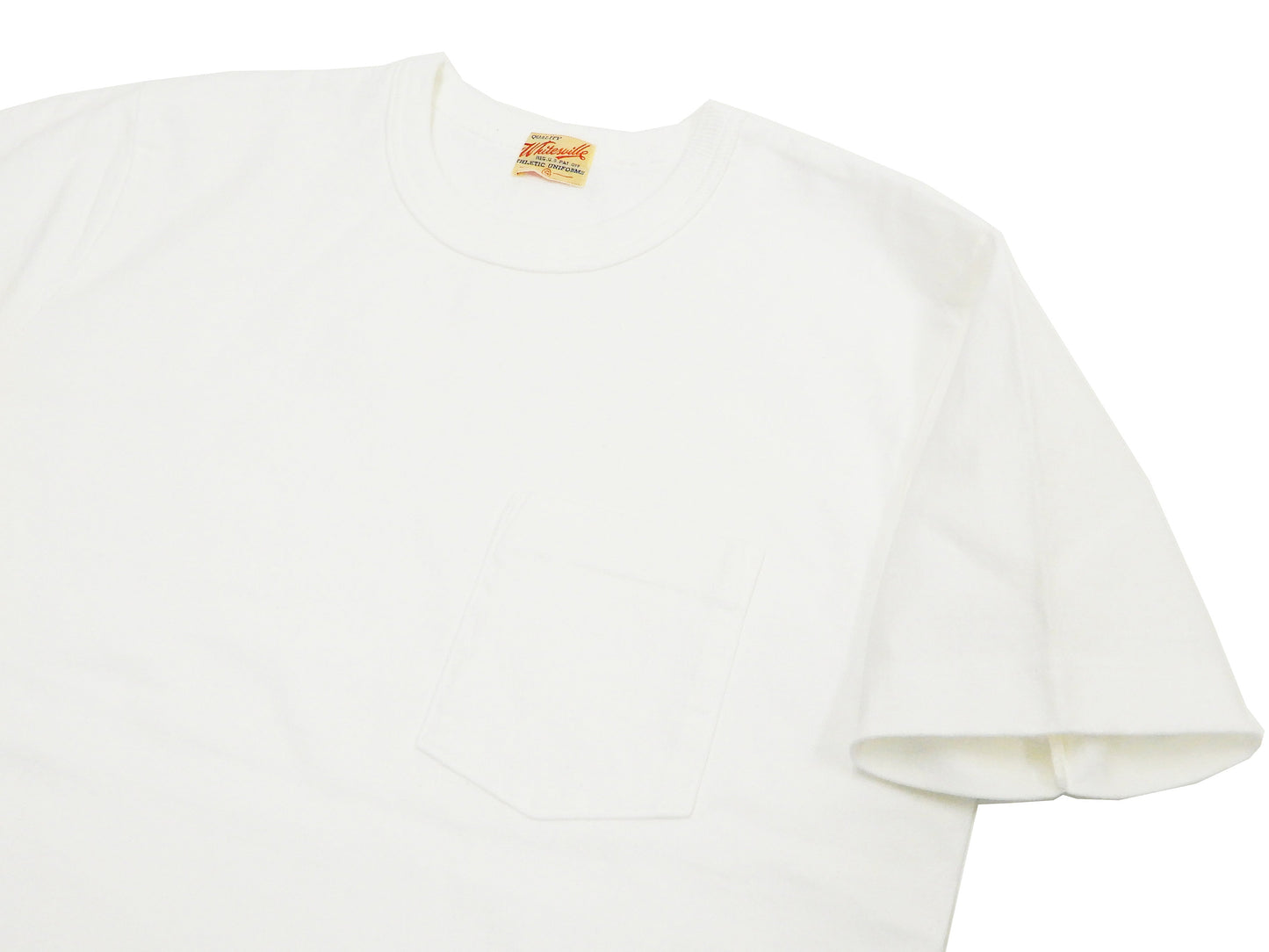 Whitesville Men's Plain Pocket T-Shirt - Short Sleeve Crewneck Loopwheel Tee (One-Wash) WV78932 by Toyo Enterprises 105 Off-White