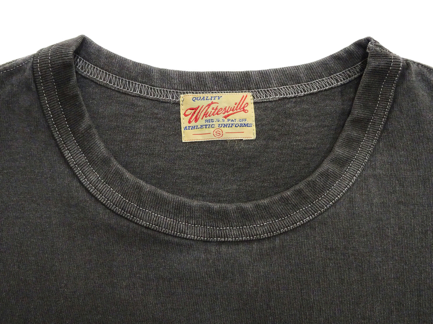 Whitesville Men's Short Sleeve Pigment-Dyed Pocket T-Shirt, Heavyweight Tubular Cotton Jersey Plain Tee, Made in Japan by Toyo Enterprises (WV79531 119 Faded Black)