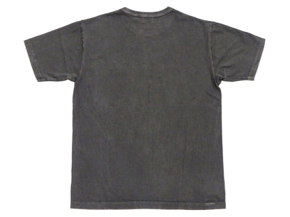 Whitesville Men's Short Sleeve Pigment-Dyed Pocket T-Shirt, Heavyweight Tubular Cotton Jersey Plain Tee, Made in Japan by Toyo Enterprises (WV79531 119 Faded Black)