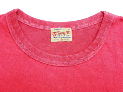 Whitesville Men's Short Sleeve Pigment-Dyed Pocket T-Shirt, Heavyweight Tubular Cotton Jersey Plain Tee, Made in Japan by Toyo Enterprises (WV79531 165 Faded Red)